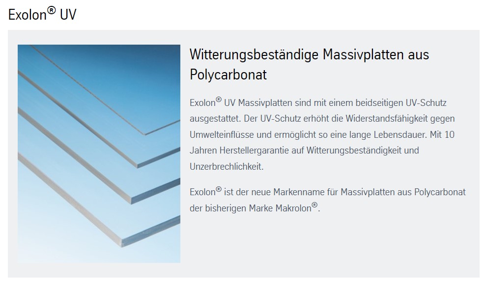 Exolon® Massivplatte UV Struktur