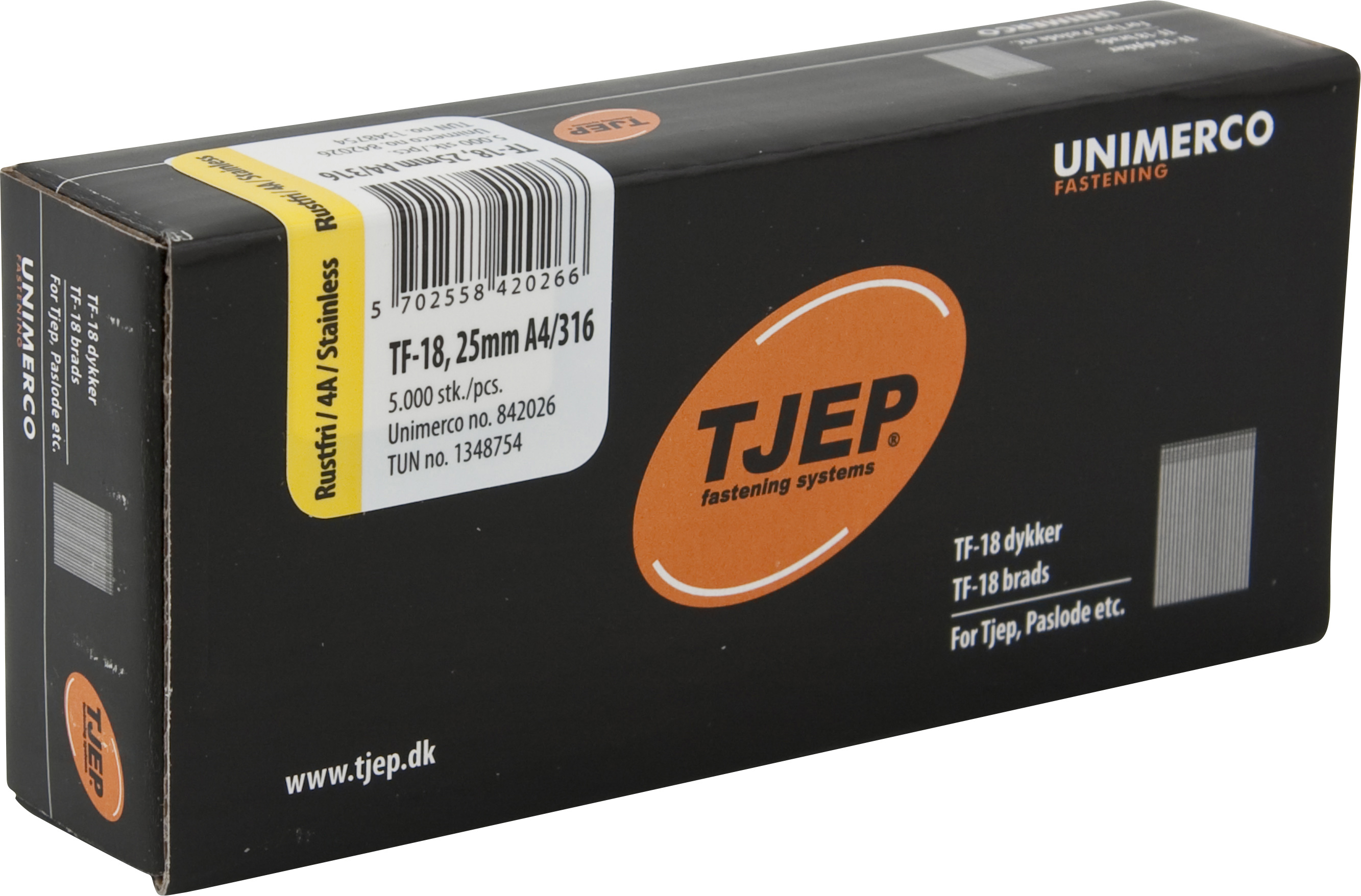 TF-18 Stiftnägel 0°