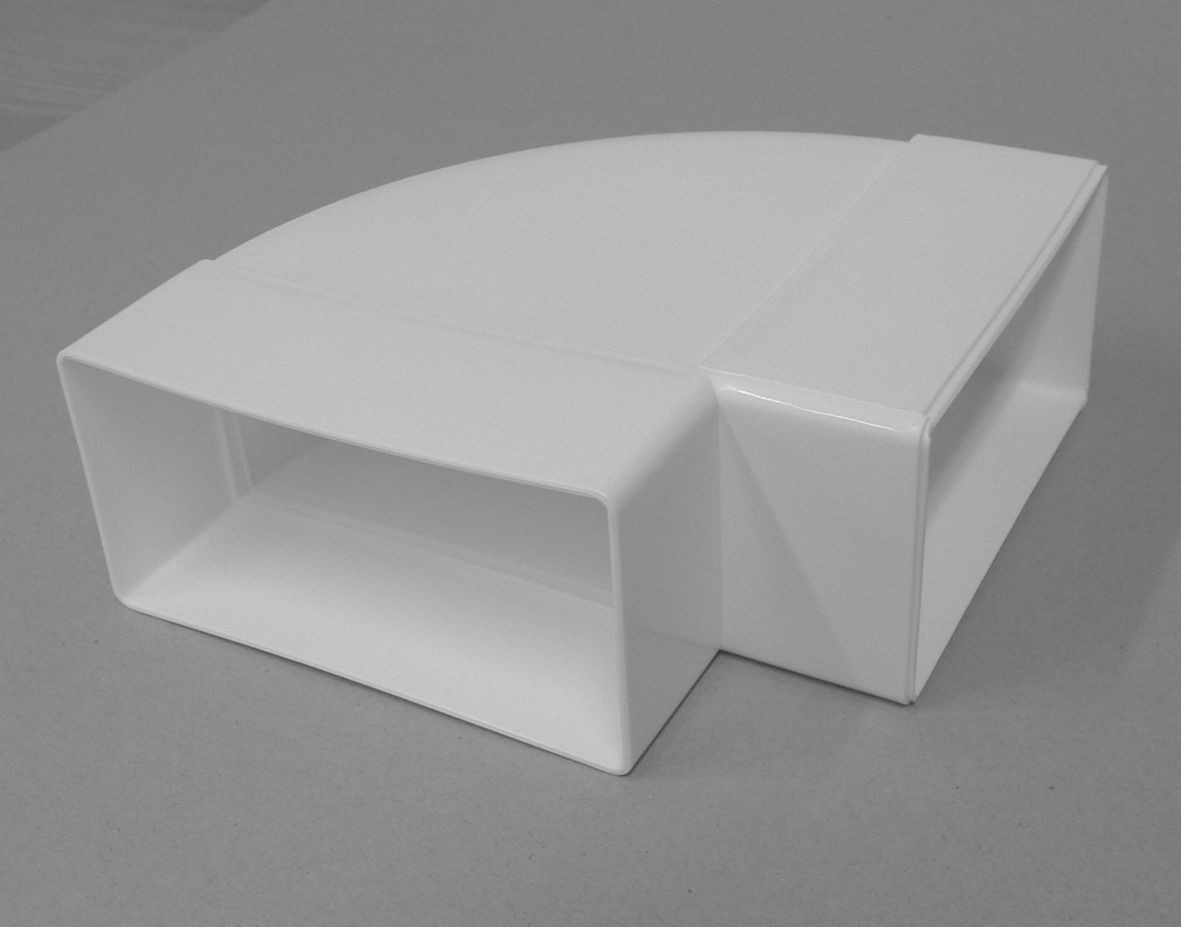 Flachkanal-Bogen waager. 90°